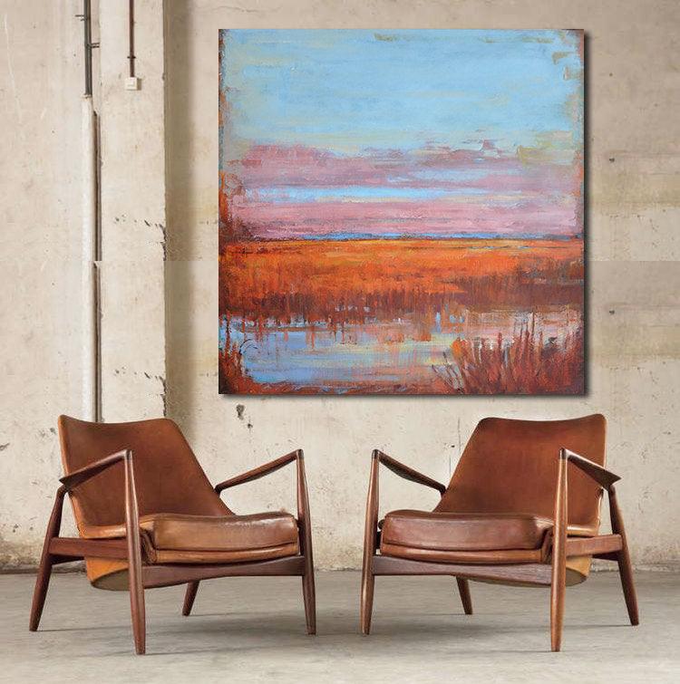 Sunset Serenity II: Ode to Wetlands in Orange Tones - Zelly Collection