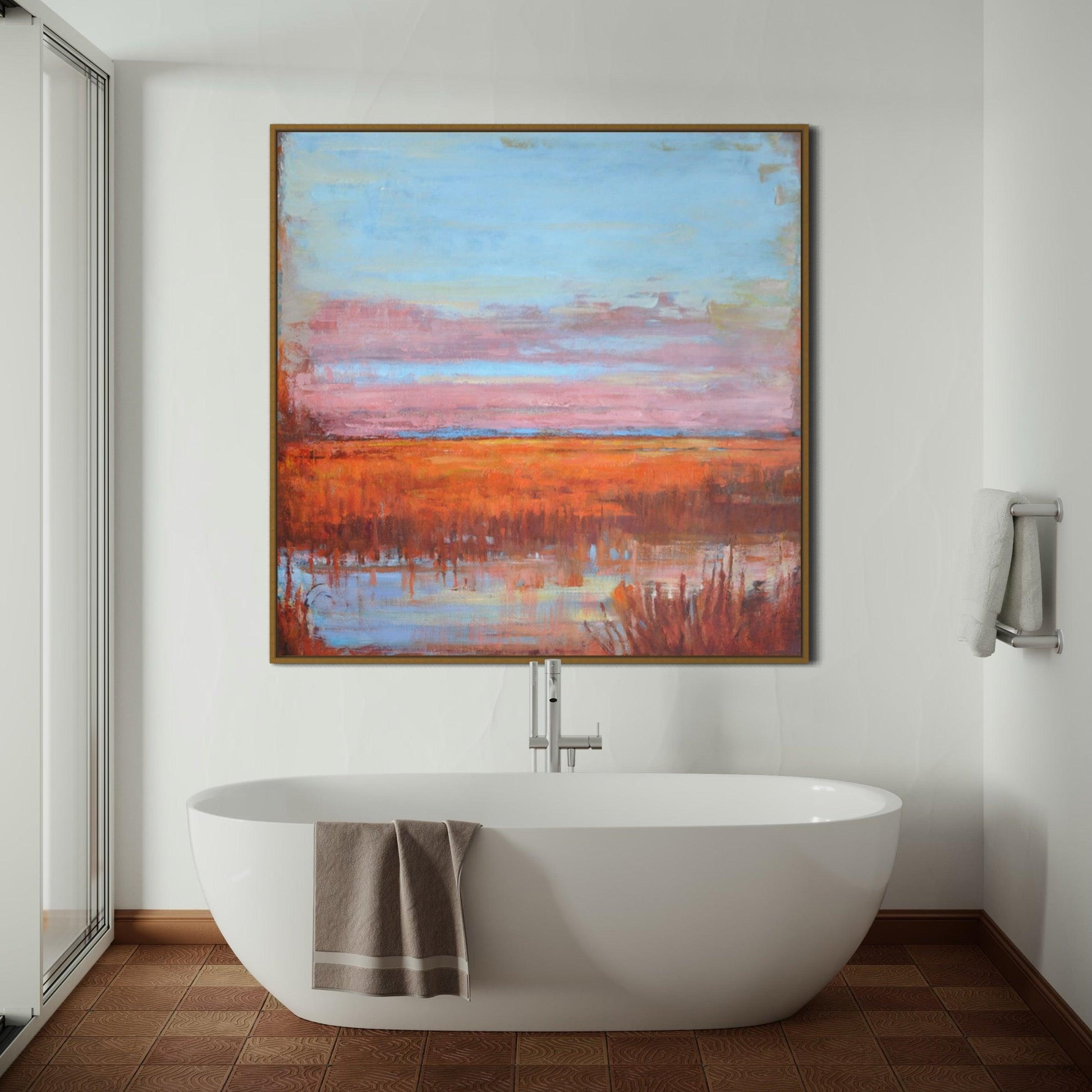 Sunset Serenity II: Ode to Wetlands in Orange Tones - Zelly Collection