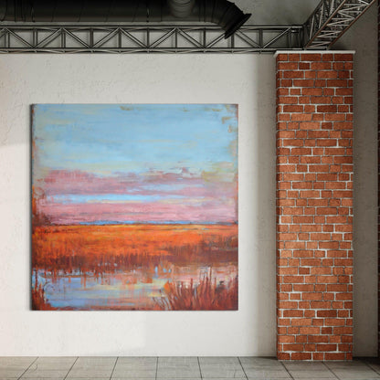 Sunset Serenity II: Ode to Wetlands in Orange Tones - Zelly Collection