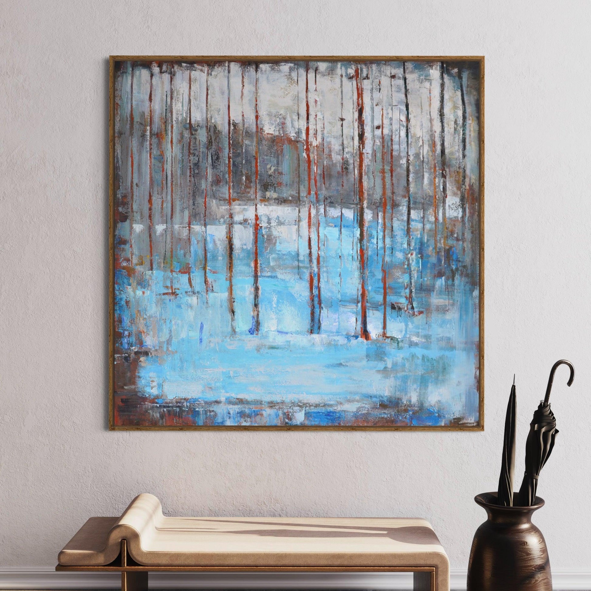 Blue Frost Whispers: Woods After Snowfall - Zelly Collection