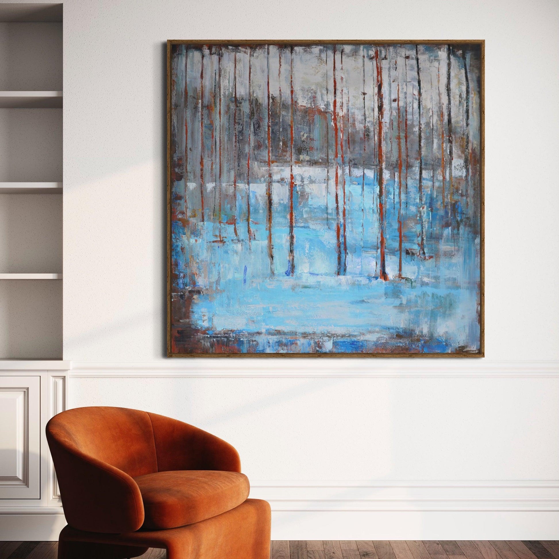 Blue Frost Whispers: Woods After Snowfall - Zelly Collection