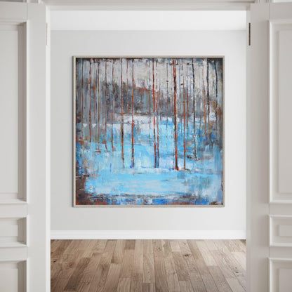 Blue Frost Whispers: Woods After Snowfall - Zelly Collection