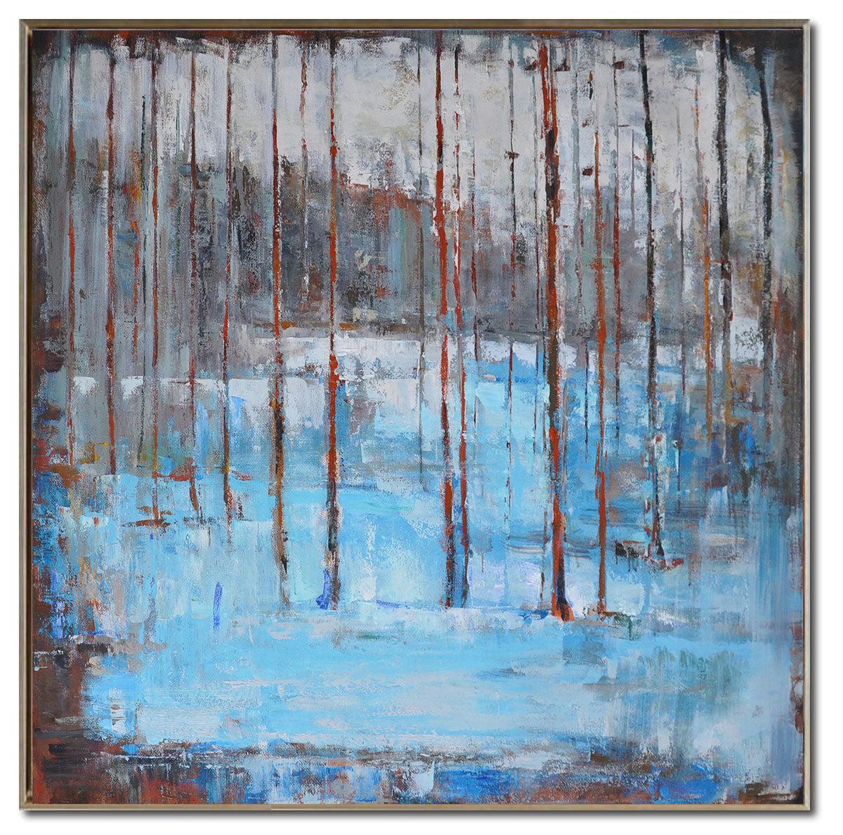 Blue Frost Whispers: Woods After Snowfall - Zelly Collection