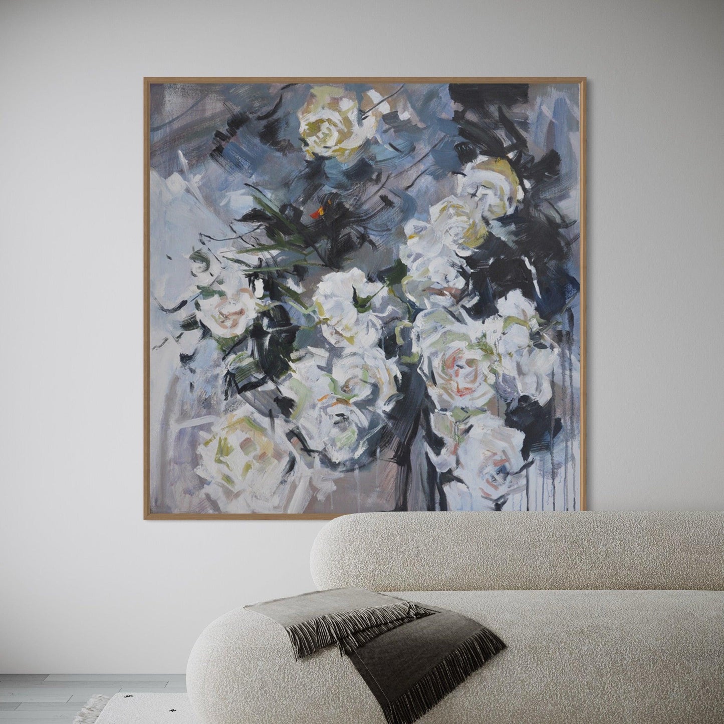 Chic Rose Reverie: A Contemporary Floral Composition - Zelly Collection