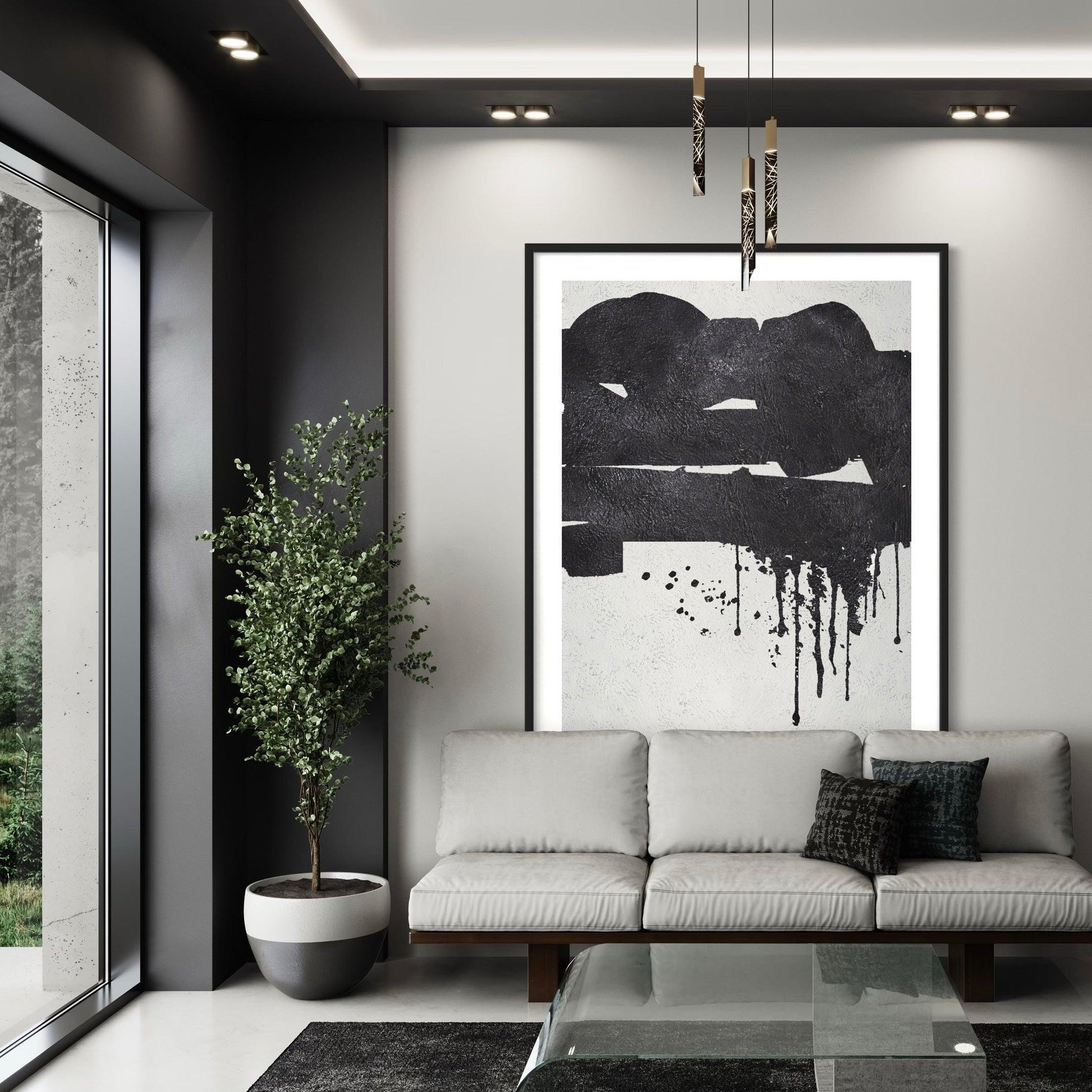 Eternal Harmony: Journey Through the Abyss of Monochrome Abstraction - Zelly Collection