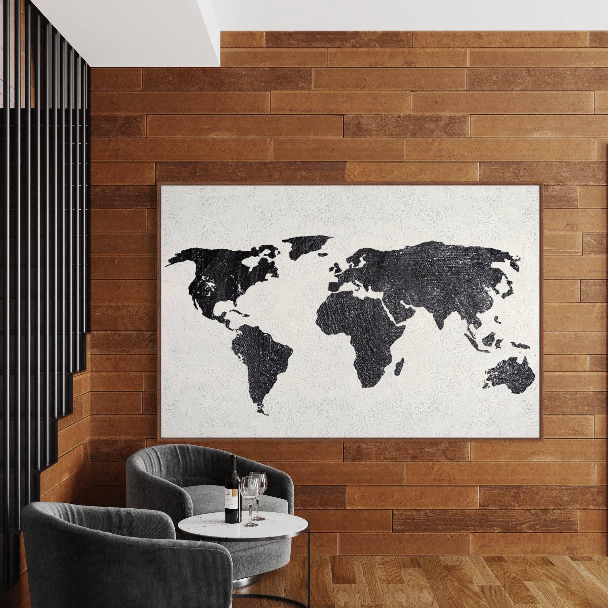 Shades of the World: A Minimalist Map - Zelly Collection