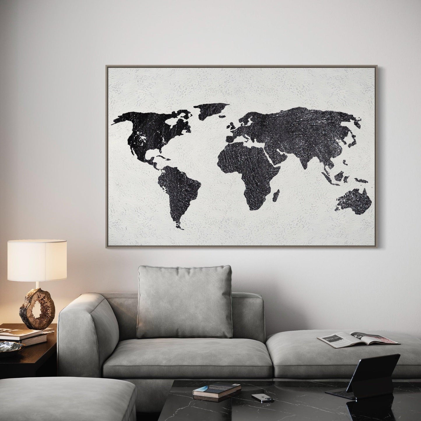 Shades of the World: A Minimalist Map - Zelly Collection