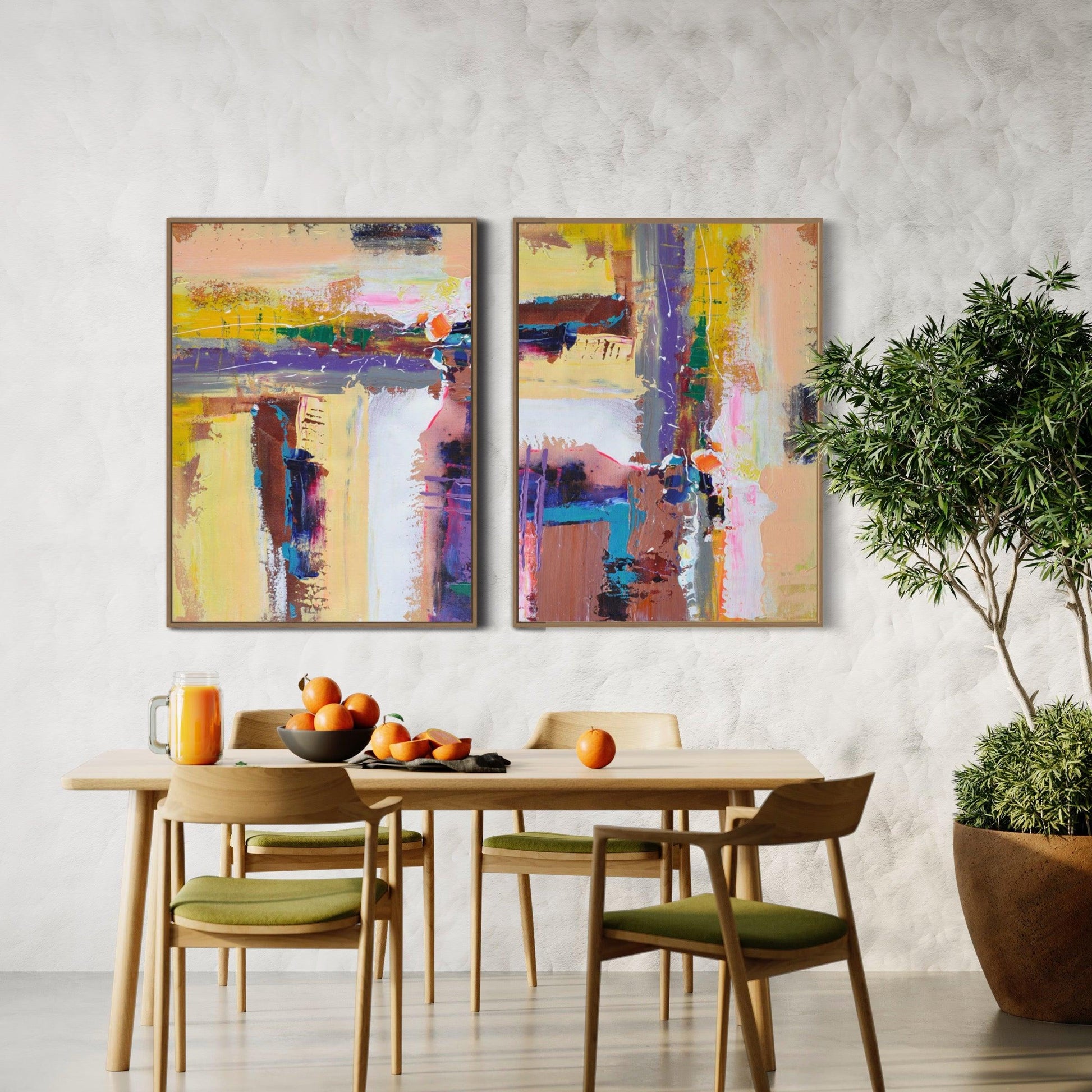 Fiery Fusion: Abstract Passion Pairing - Zelly Collection