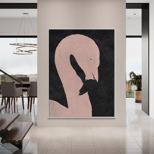 Graceful Flamingo: A Minimalist Modern Expression - Zelly Collection