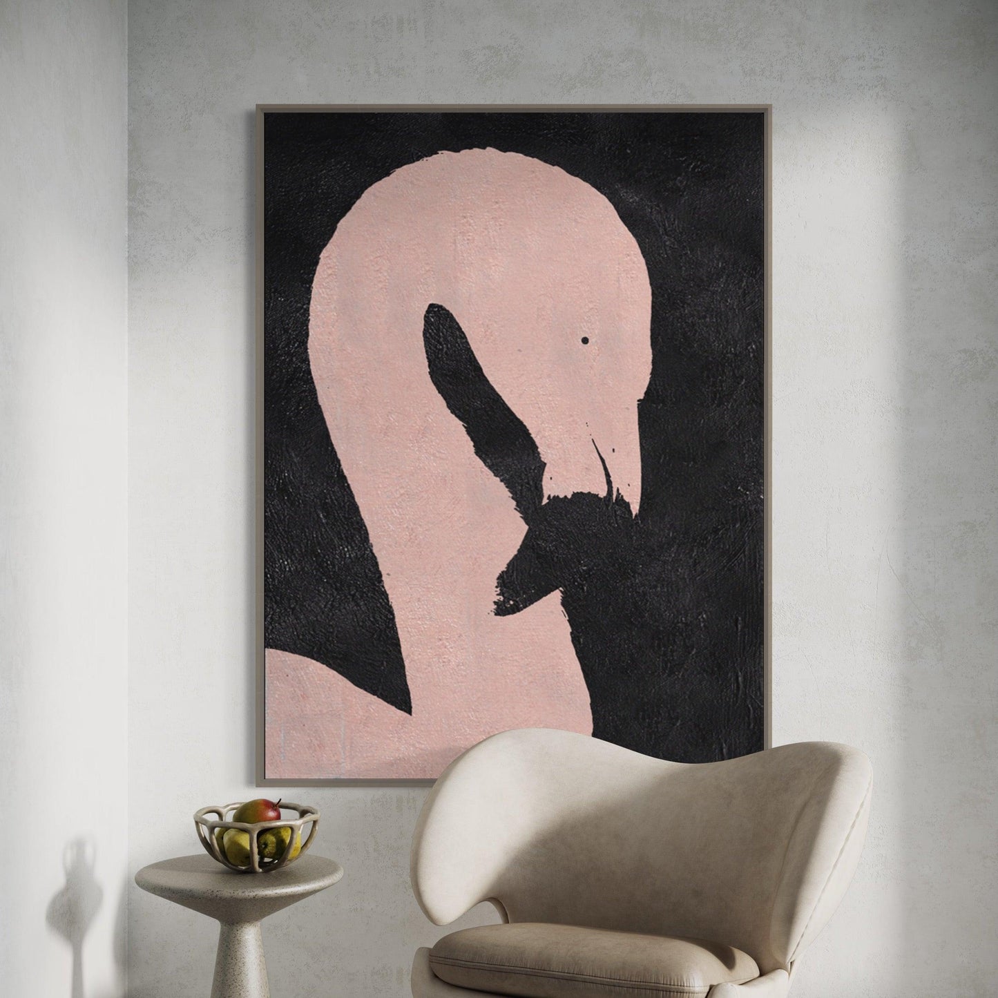 Graceful Flamingo: A Minimalist Modern Expression - Zelly Collection