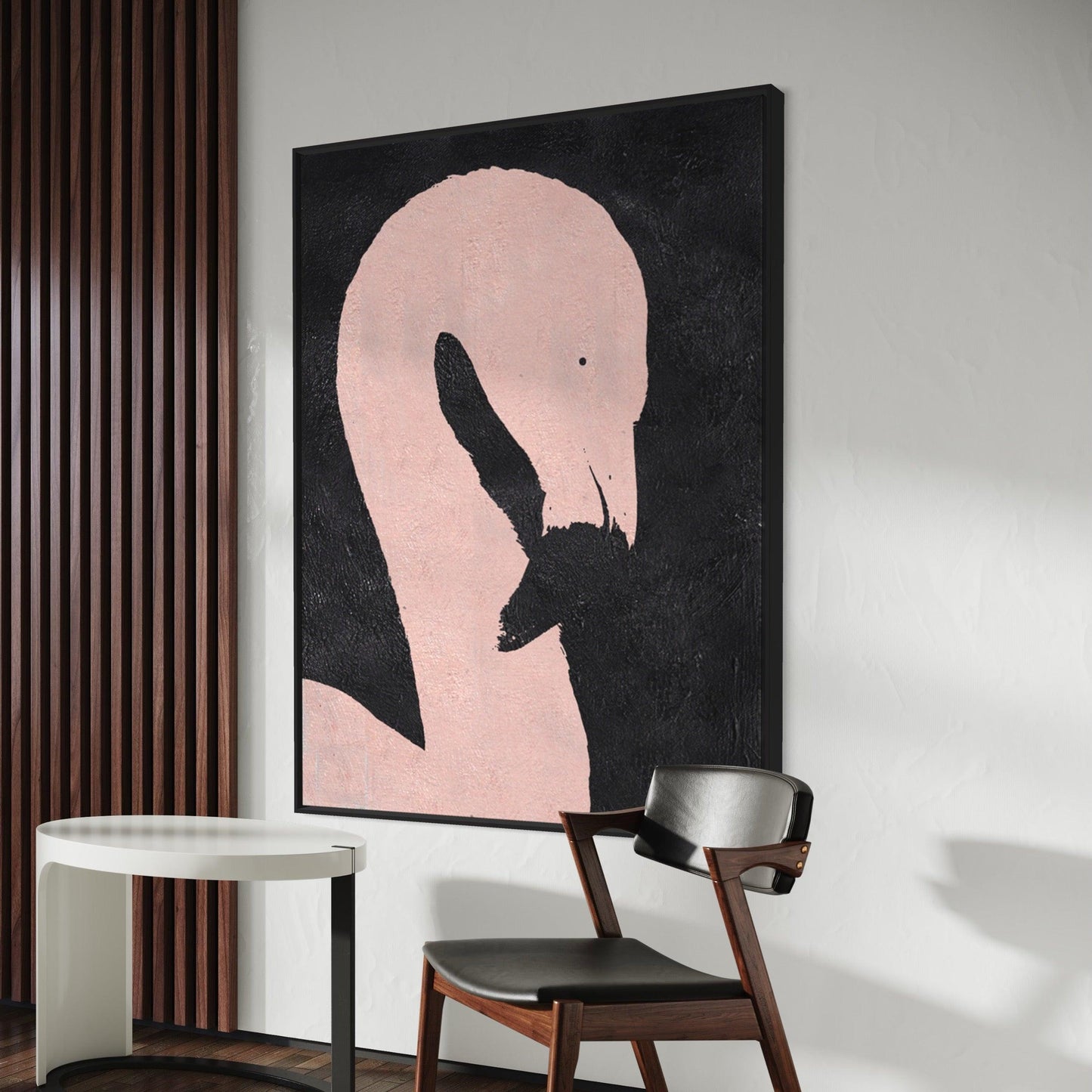 Graceful Flamingo: A Minimalist Modern Expression - Zelly Collection