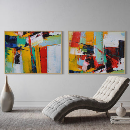 Vibrant Reverie: Abstract Passion Duets - Zelly Collection