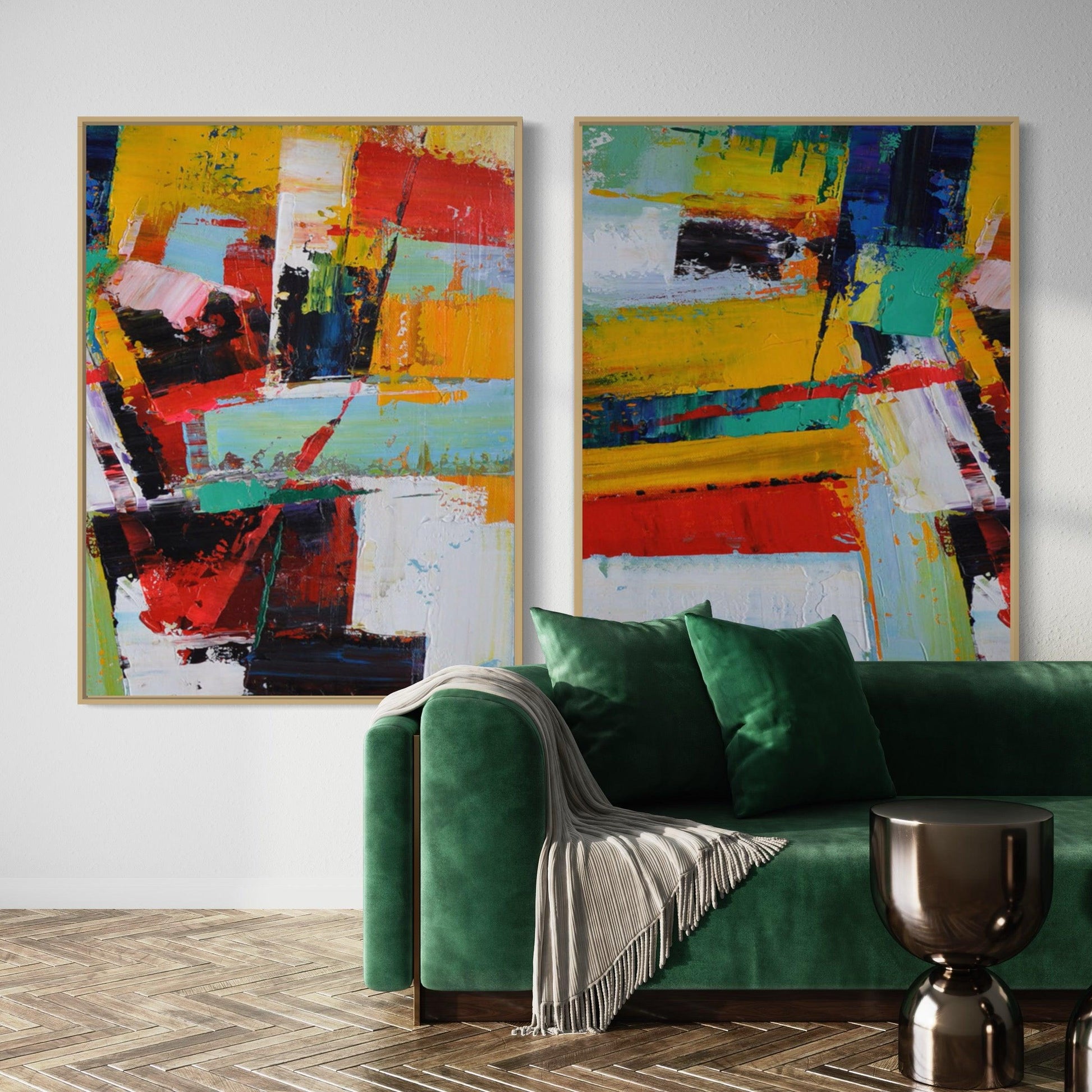 Vibrant Reverie: Abstract Passion Duets - Zelly Collection