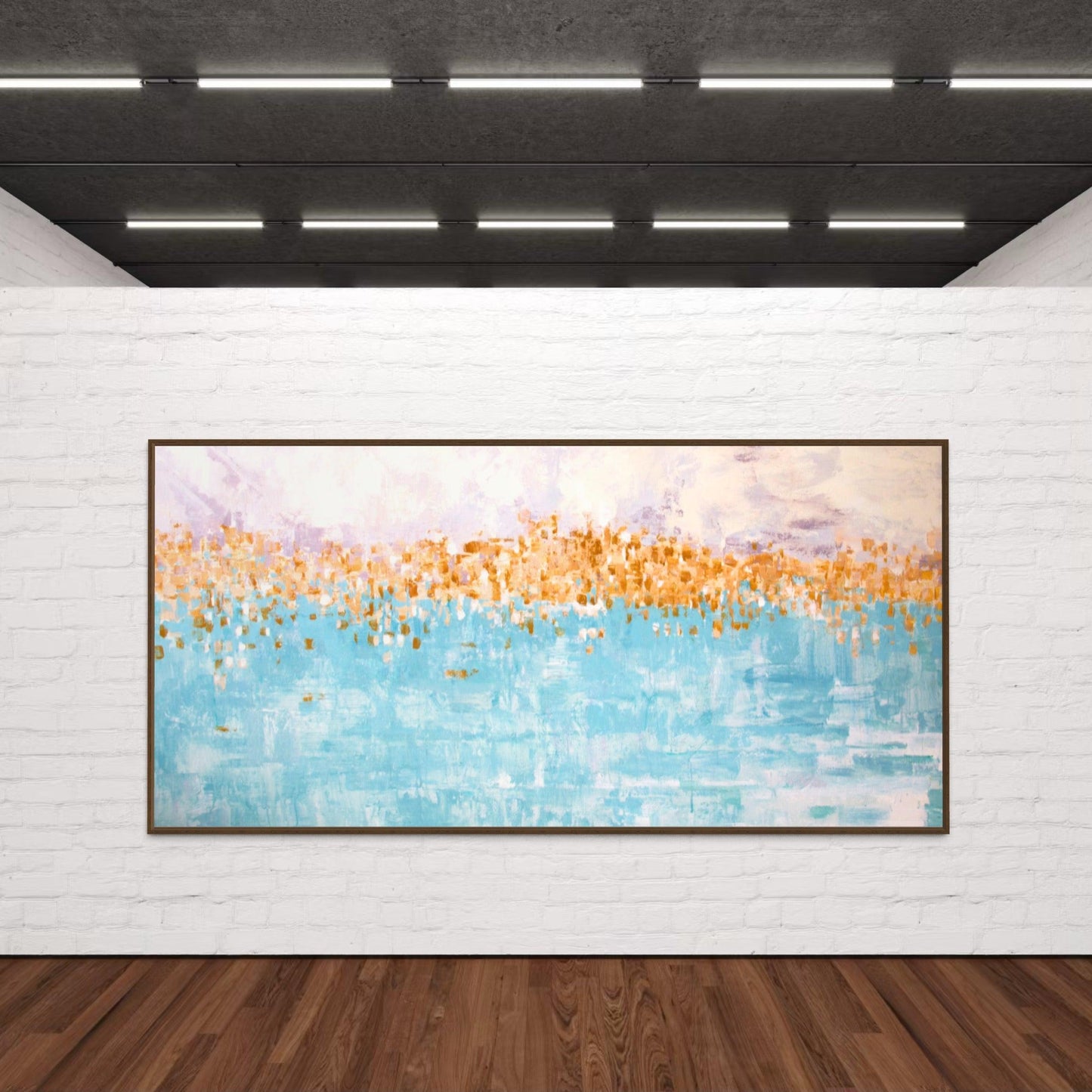 Golden Shores: Abstract Harmony by the Sea - Zelly Collection