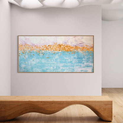 Golden Shores: Abstract Harmony by the Sea - Zelly Collection