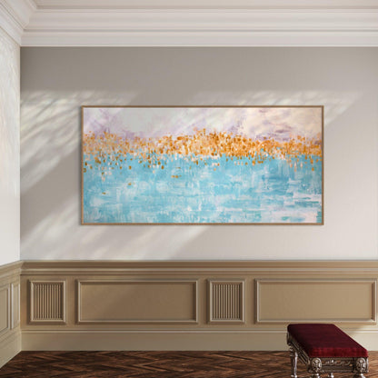 Golden Shores: Abstract Harmony by the Sea - Zelly Collection