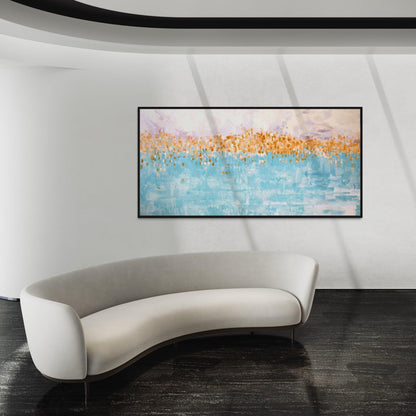 Golden Shores: Abstract Harmony by the Sea - Zelly Collection