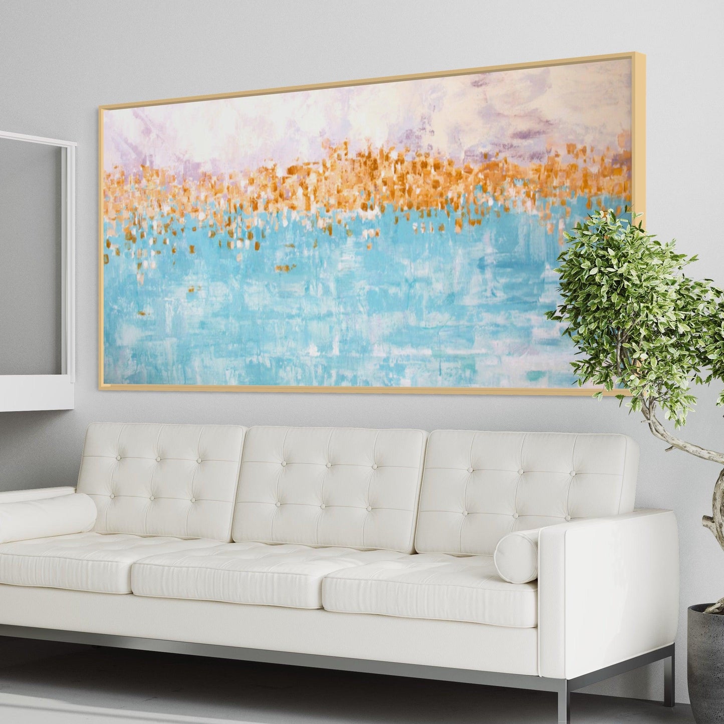 Golden Shores: Abstract Harmony by the Sea - Zelly Collection