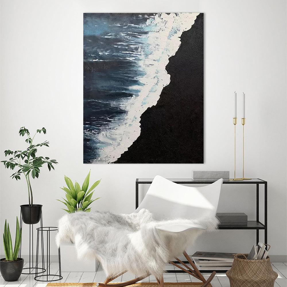 Seascape Serenade: Abstract Textured Tides - Zelly Collection