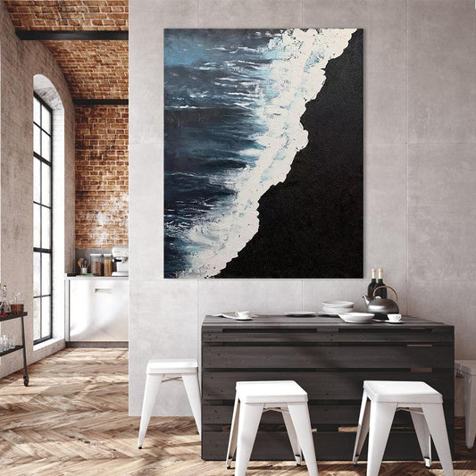 Seascape Serenade: Abstract Textured Tides - Zelly Collection