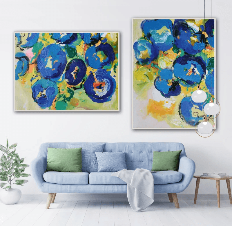 Vivid Embrace: Abstract Passion Pairing - Zelly Collection